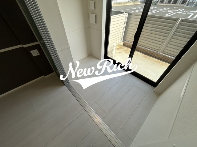 高崎市菅谷町のアパートのバルコニー