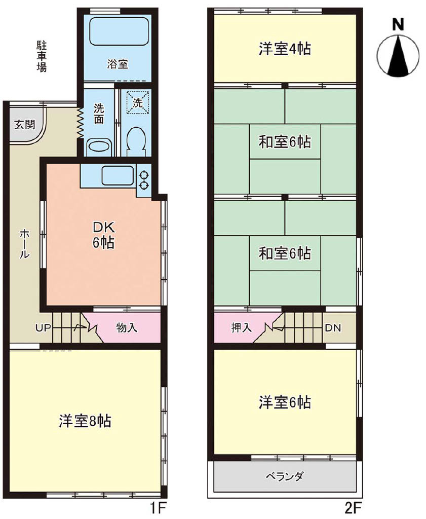 豊中市箕輪一丁目戸建の間取り|広々５DK！