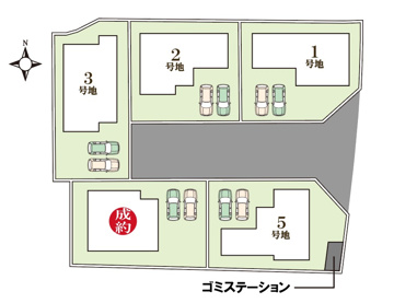 お客様の家族構成やライフスタイルに合わせた間取りで建築出来ます。全5区画の自由設計可能な新築分譲地登場。耐震等級3・断熱等性能等級5・一次エネルギー消費量等級6・住宅設備機器10年保証付き。