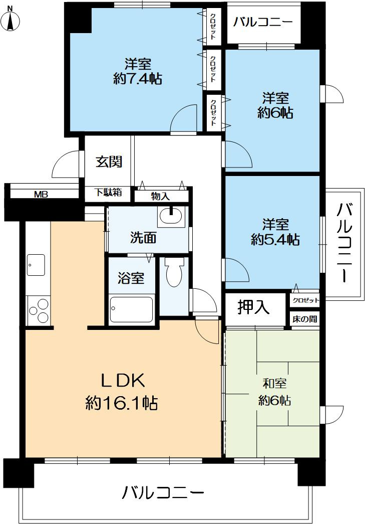 セレノ藤原台G棟の間取り