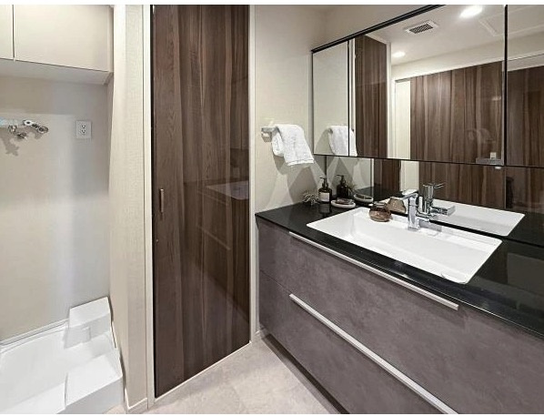 【独立洗面台】 | ★仲介手数料無料★ 芝浦アイランドケープタワー（南東向きリビングからレインボーブリッジを望める眺望）