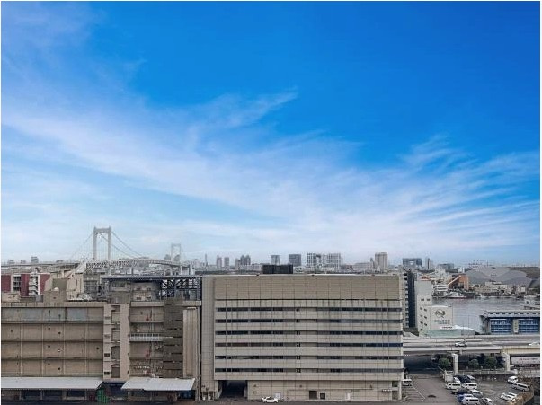 【展望】 | ★仲介手数料無料★ 芝浦アイランドケープタワー（南東向きリビングからレインボーブリッジを望める眺望）