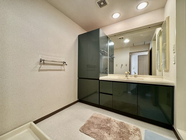 佐鳴台パーク・ホームズのその他|大きな鏡の洗面台。二人並んで、身支度できるので朝の時間にゆとりが持てます。
