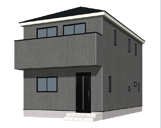 長浜（第1）　新築戸建　の完成予想図|土地面積　206.51㎡（約62.46坪）建物面積　97.20㎡（約29.40坪）