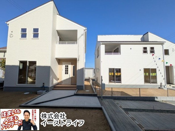 【新築戸建】　いわき市勿来町関田西2丁目1期　全2棟　長期優良住宅の外観|1,2号棟外観写真