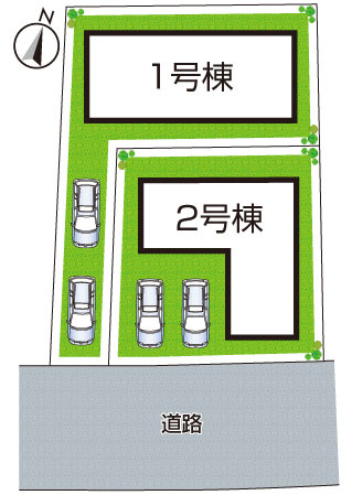 神戸市西区糀台　第2期　新築一戸建ての区画図|全2区画