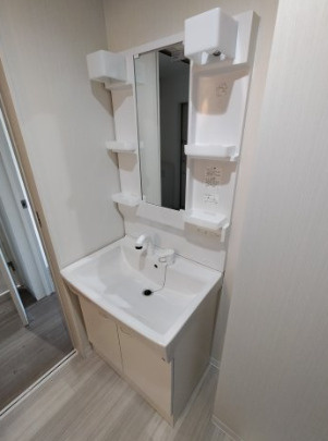 東大阪市金岡　築浅アパート　アート東大阪Bの独立洗面台