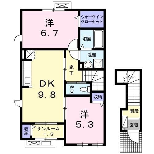 ラフォンテ　ヴィラ　アルファの間取り