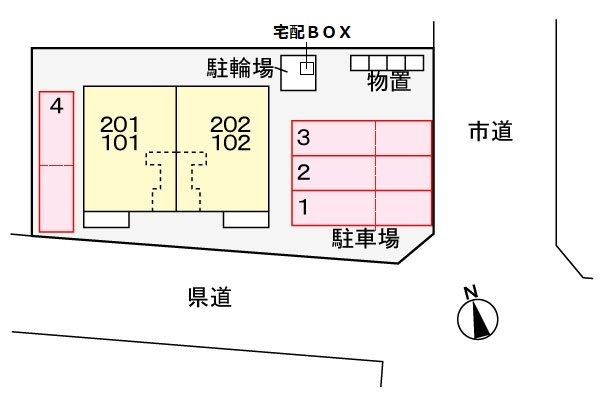 ラフォンテ　ヴィラ　アルファの駐車場