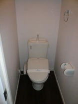 落ち着いた色調のトイレです