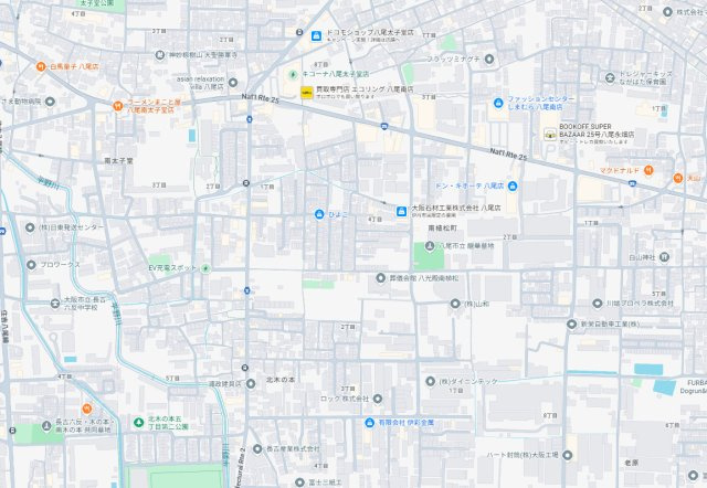 10(土)～12(祝)現地説明会　八尾市南植松町　限定1邸の地図