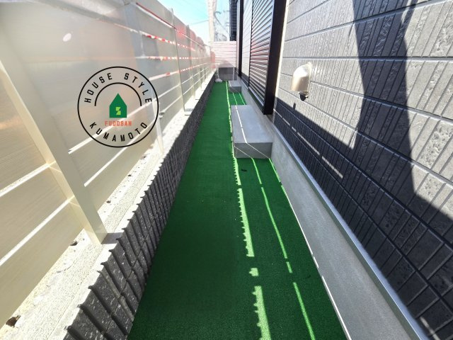 熊本市北区兎谷1丁目第1-1棟（1号棟）の庭|お庭で自由な時間を過ごせます。