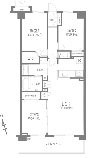 【間取り】 | リリーベル宮前ヒルズ