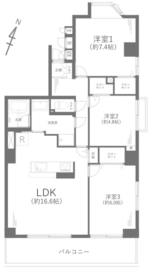 【間取り】 | リズ東林間