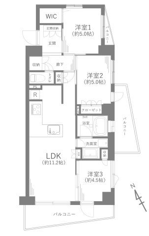 【間取り】 | ヴェレーナ江ノ島