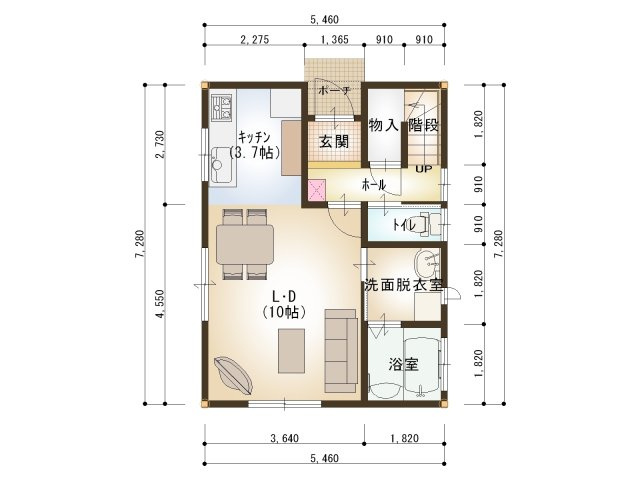 レカン　東長浜の間取り