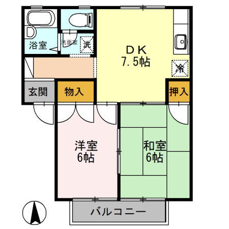サンソレイユ　Ⅰの間取り