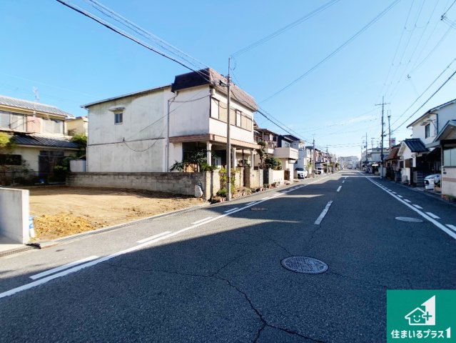 明石市藤が丘　第3期　新築一戸建ての前面道路含む現地写真|周辺は落ち着いた街並みの住宅地！子育てがしやすい住環境です！まだ未完成ですが、現地でしかわからない事もございます。是非一度ご覧ください。