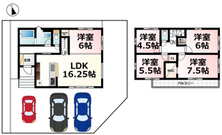 【間取り】 | 国分２丁目２期１号地