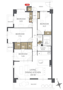 【間取り】チサンマンション斑鳩５番館 