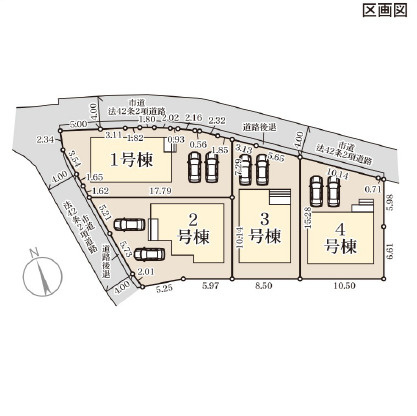 リーブルガーデン／西区上代３丁目／１号棟の区画図
