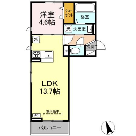 スカイハイ天神町の間取り