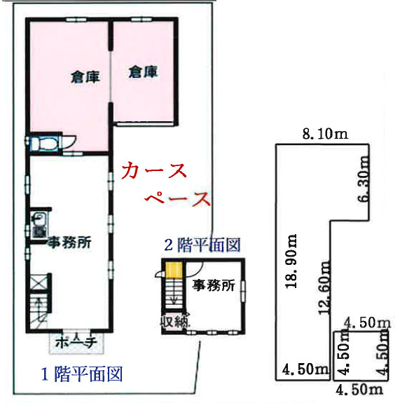 茨木市島２丁目の倉庫の間取り