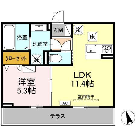 スカイハイ天神町の間取り