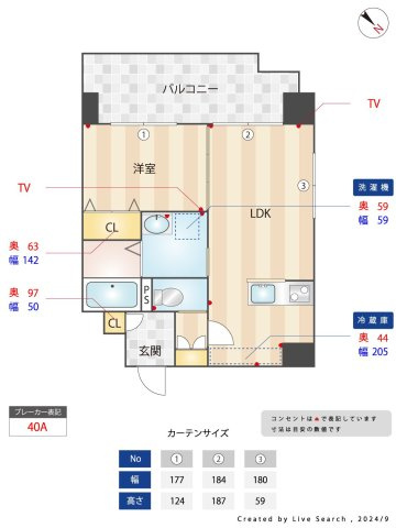 グロワール高砂の間取り