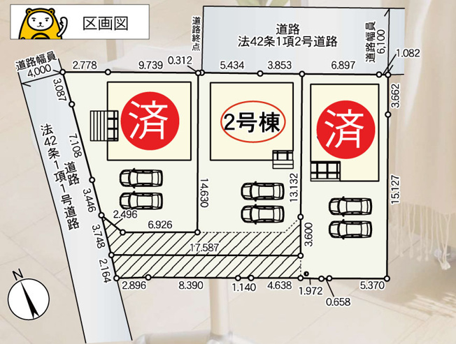 【区画図】 | 沼津市大塚第15 新築建売分譲住宅 土地＋建物 TW06011 | 沼津市大塚　区画図