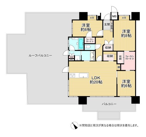 【間取り】 | グランドパレスネオブラン企救丘（B-2）