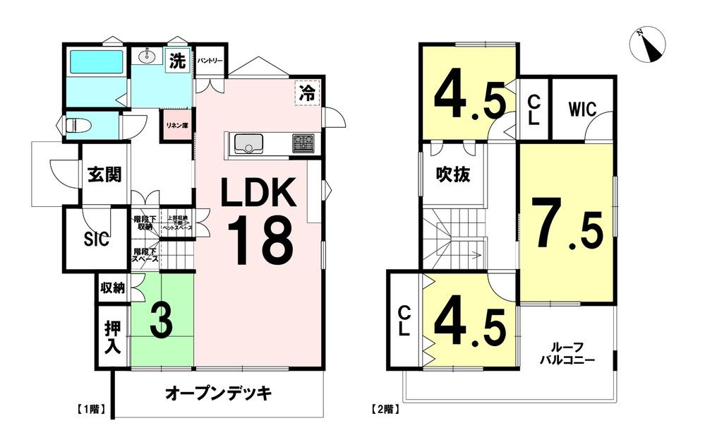 守山市幸津川町　中古戸建の間取り