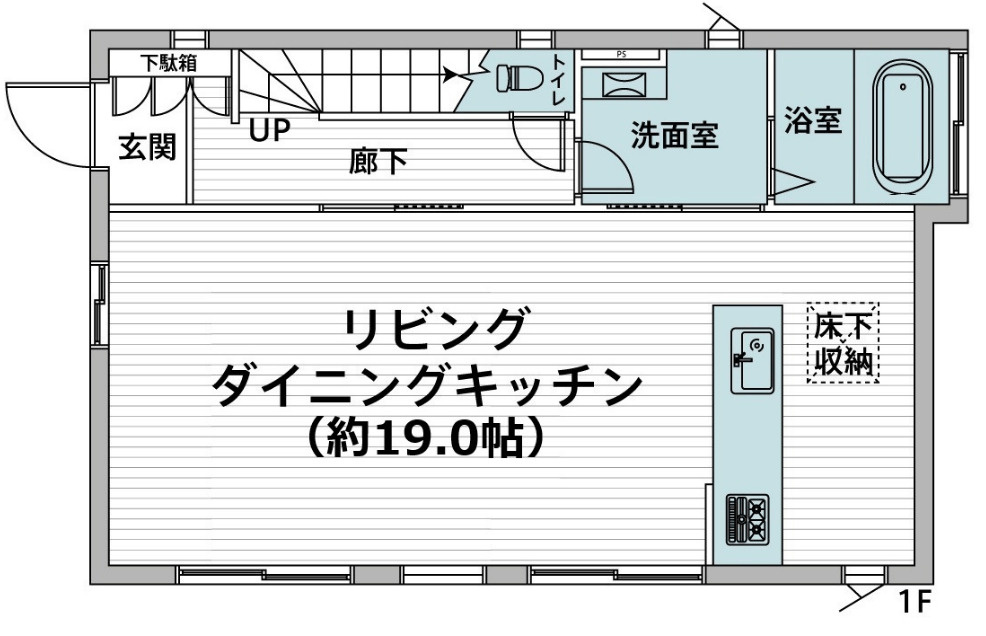 野田市上花輪　中古戸建　平成31年築　の間取り