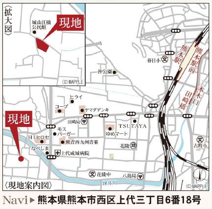 リーブルガーデン／西区上代３丁目／３号棟の地図
