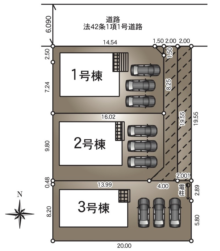 長野市稲里第３の区画図