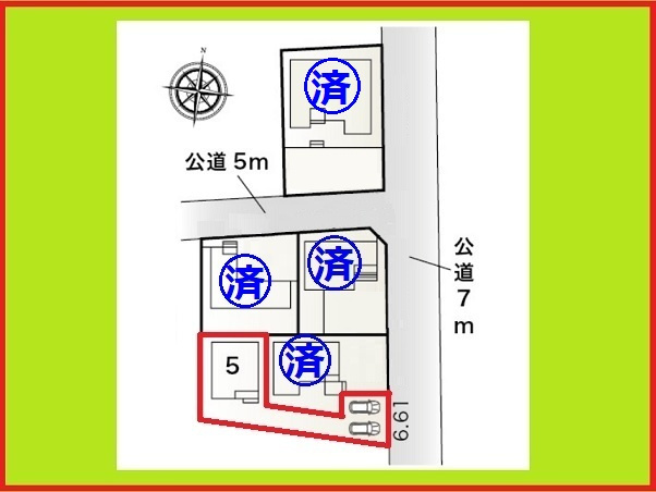 津島市江東町２丁目の新築一戸建の区画図|◇５号棟・区画図◇