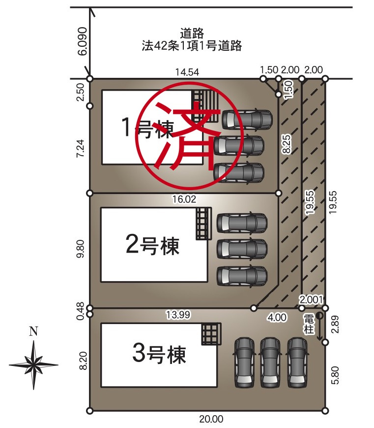 長野市稲里第３の区画図