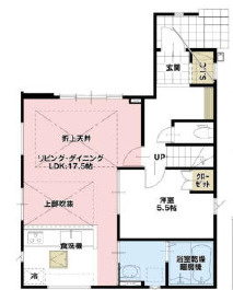 【仲介手数料無料】所沢市青葉台５期　全２棟　２号棟　新築住宅は西武ハウジング　の間取り