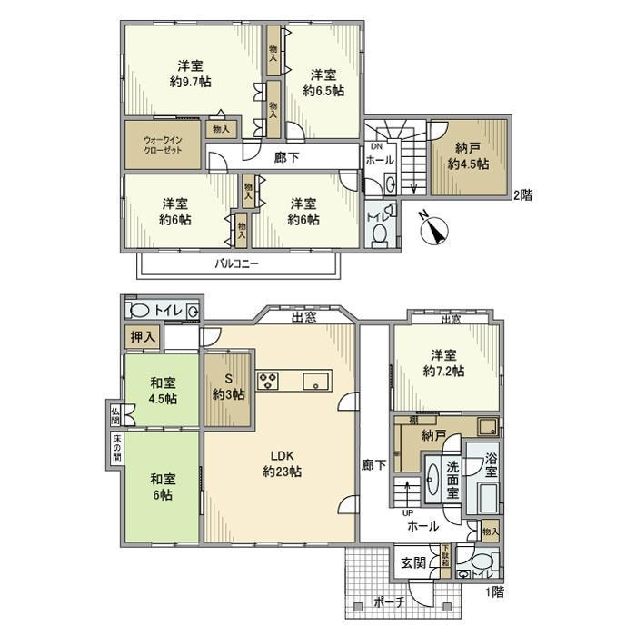 細山戸建の間取り