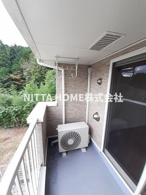 サンライズ福田Ｂのバルコニー|バルコニーは南西で日当たり良好◎