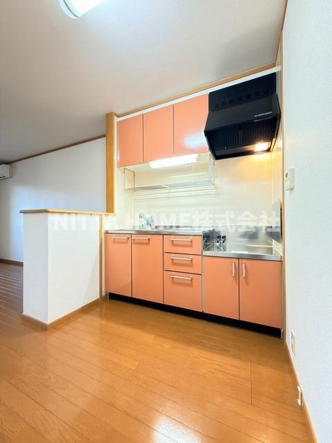 サンライズ福田Ｂのキッチン|コンロ設置可能なオープンタイプのキッチンです◇