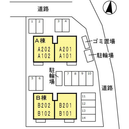 Smiley Smile B棟の区画図