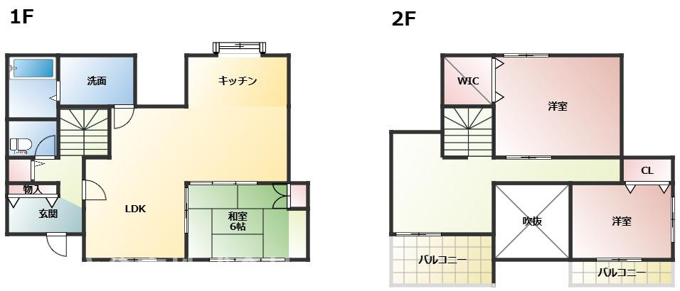 月見ヶ丘3丁目　中古戸建の間取り