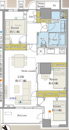 THE TOKYO TOWERS MID TOWERの間取り