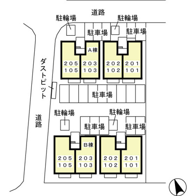 【区画図】 | ウィルモア新松戸 B棟