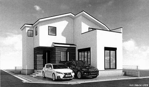 相模原市南区東大沼2期　新築戸建全1棟の外観パース