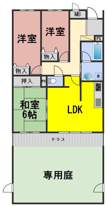 ６６３０４　チサンマンション岐阜雲井町の間取り