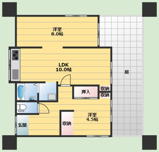 【間取り】 | 豊中市中桜塚3丁目貸家