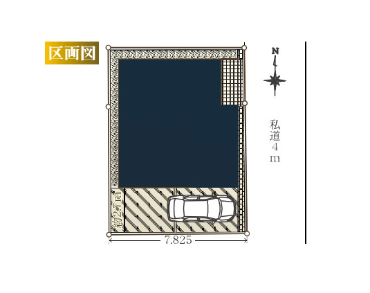 さいたま市北区日進町1丁目　新築一戸建て　グランドパティオ　の区画図