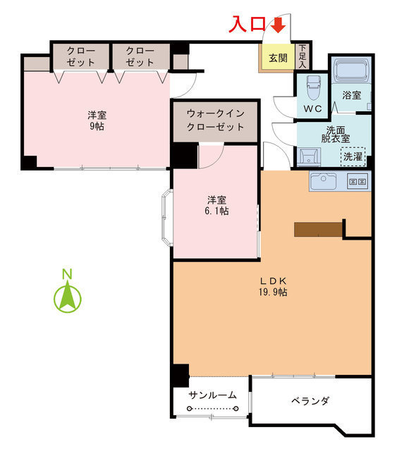 パルティール成和の間取り